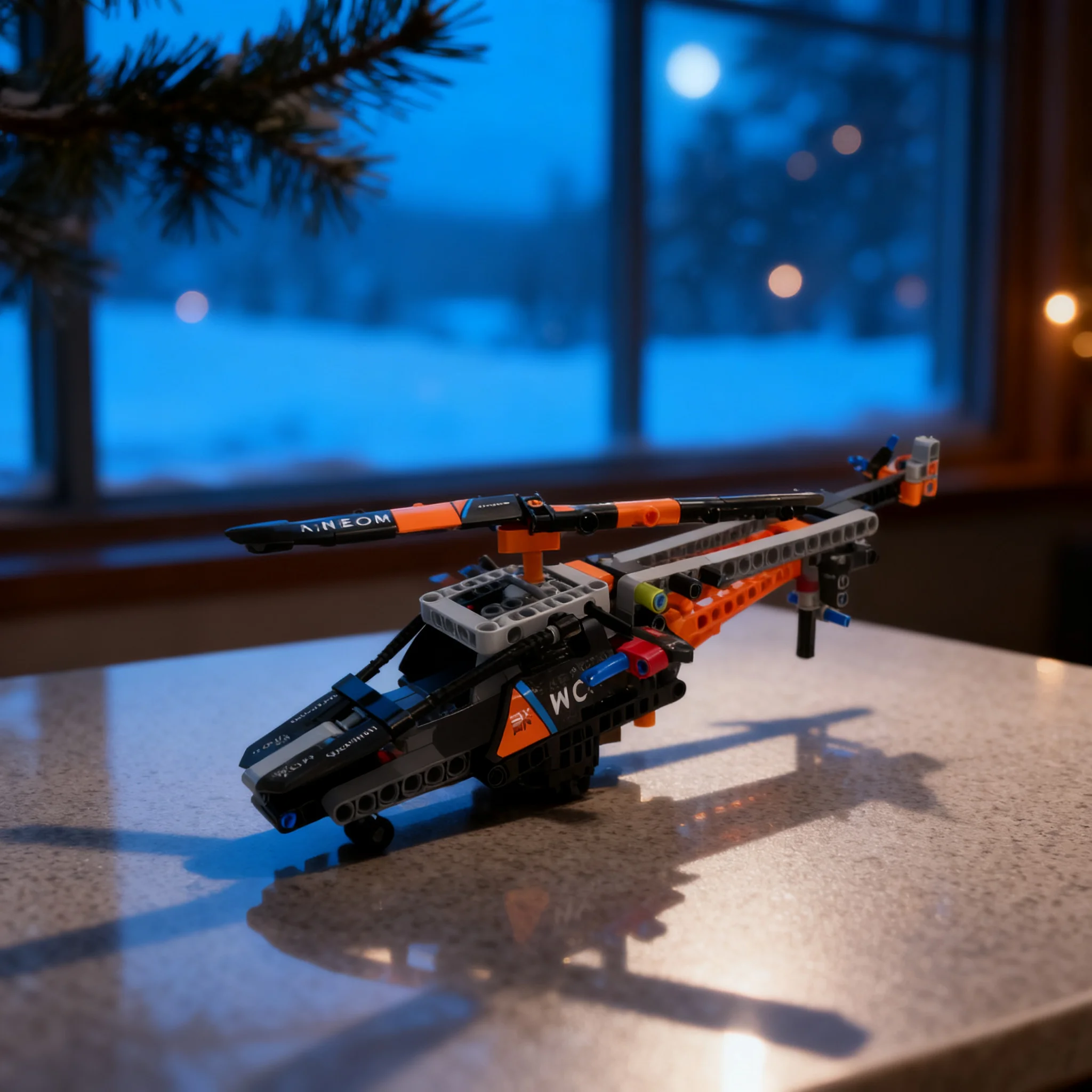 200pcs MOC Alt Attack Helicopter Model Building Blocks Toys Construction Christmas Gift Kids Creative Education Brick Assemble