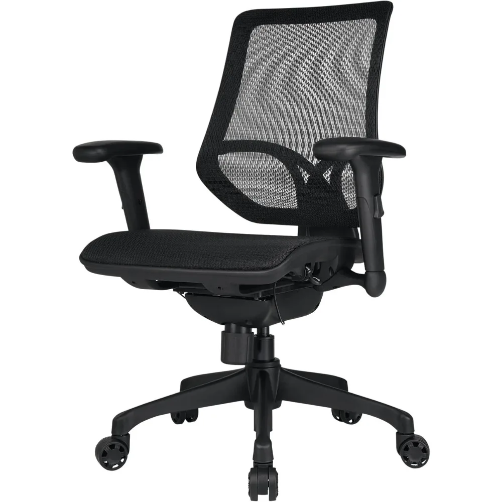 Serie Silla de oficina ergonómica de malla/malla con respaldo medio