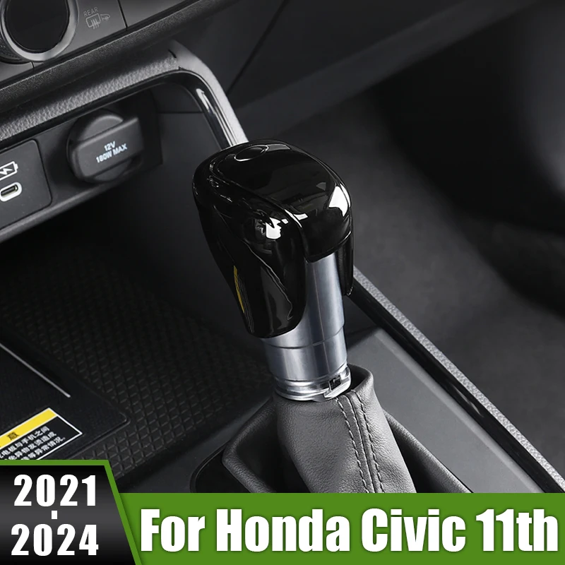 

For Honda Civic 11th 2021 2022 2023 2024 Car Interior Gear Shift Knob Cover Trim Sticker Cap Decoration Shell Cover Accessories