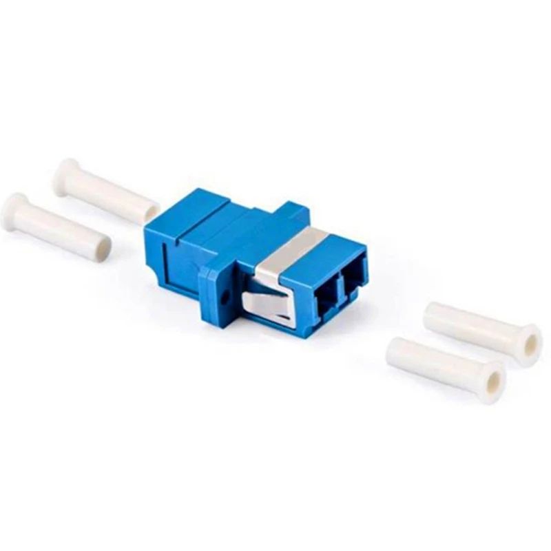 LC Fiber Optic Adapter - LC To LC Duplex Singlemode Coupler - 5 Pack - Blue
