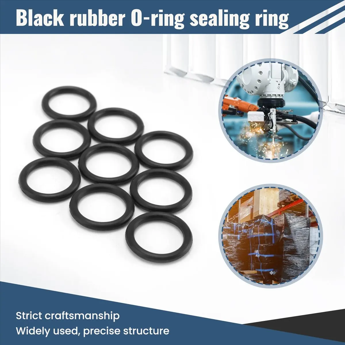 Nitrile Rubber O Ring Black 50 x 11mm x 15mm x 2mm Washer Sealing Bags