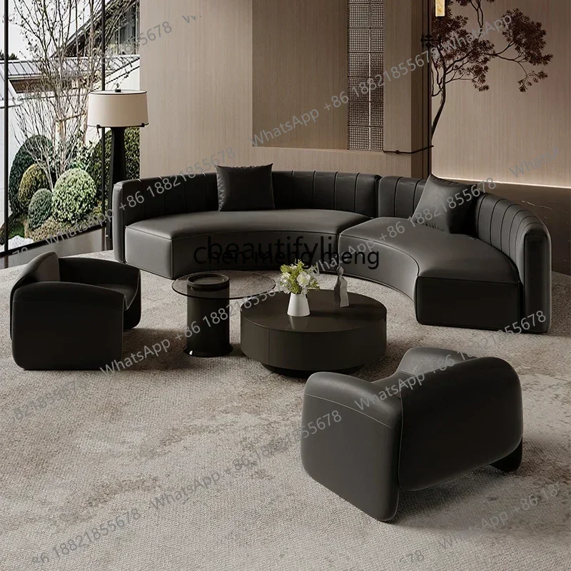 

Y183FF Semicircular curved special-shaped sofa beauty salon hotel lobby business rest area reception