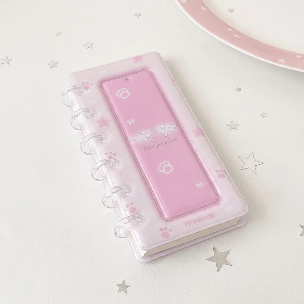 Cartoon Photo Card Holder 4-Grid INS Photo Storage Album PVC Loose-leaf mini Photo Card Binder Trading Card Holder