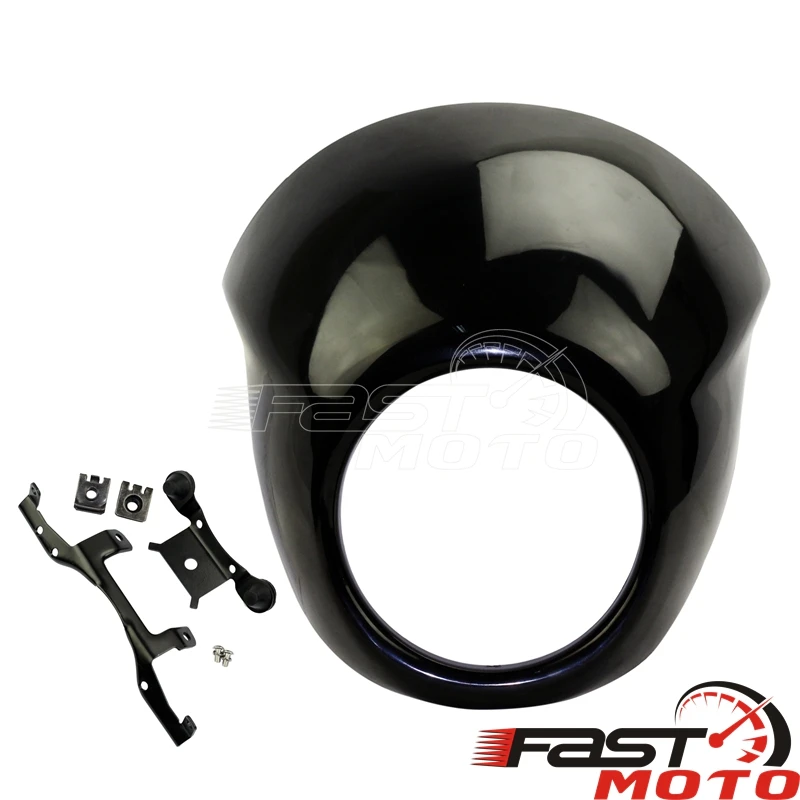 Street Bike Headlight Fairing Cover W/ Mount Bracket Kit Motorcycle Mask Cover Guard For Harley XG500 XG750 Street 750 500 14-16