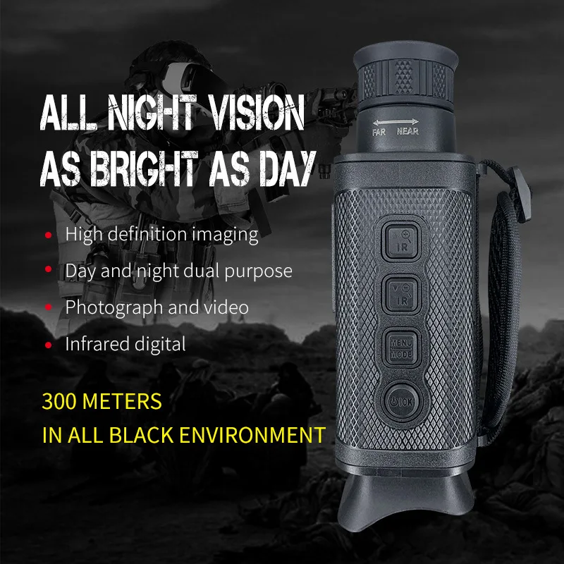 G64 300 Meters New High-Definition Infrared Monocular Night Vision Outdoor Detection Digital Monocular Night Vision