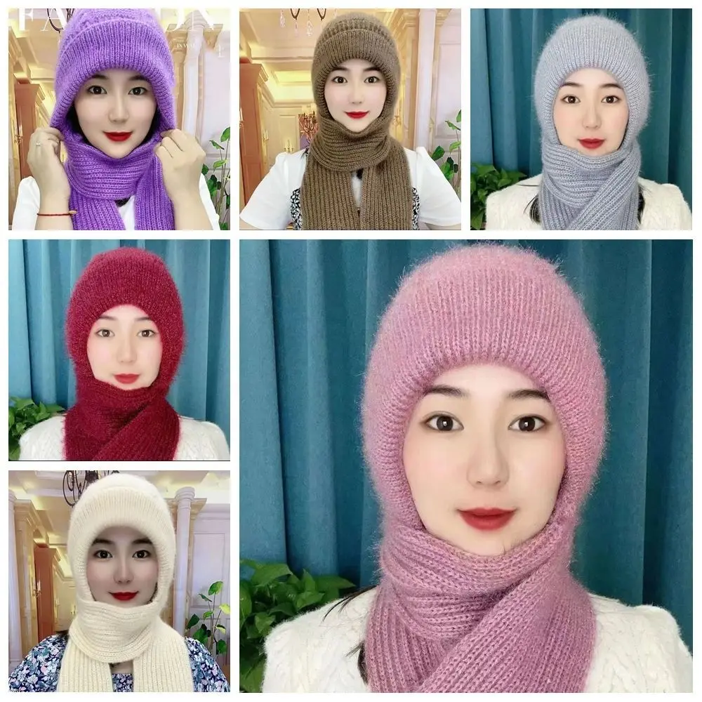 Ensemble bonnet et écharpe coupe-vent pour femme, protection des oreilles, foulard doux, foulard de la présidence, balaclaves de cyclisme croisées, chauffe-cou à la mode