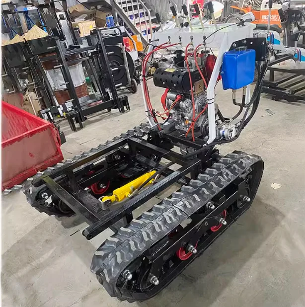 Remote Electric Engine  Control Rubber Tracked Chassis Undercarriage