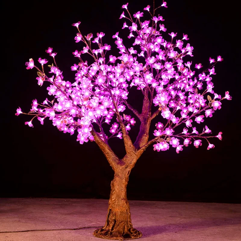 Wholesale Outdoor Garden Street Landscape Wedding Ornament 5ft Pink Lighting Emitting Diode Sakura Tree Lights
