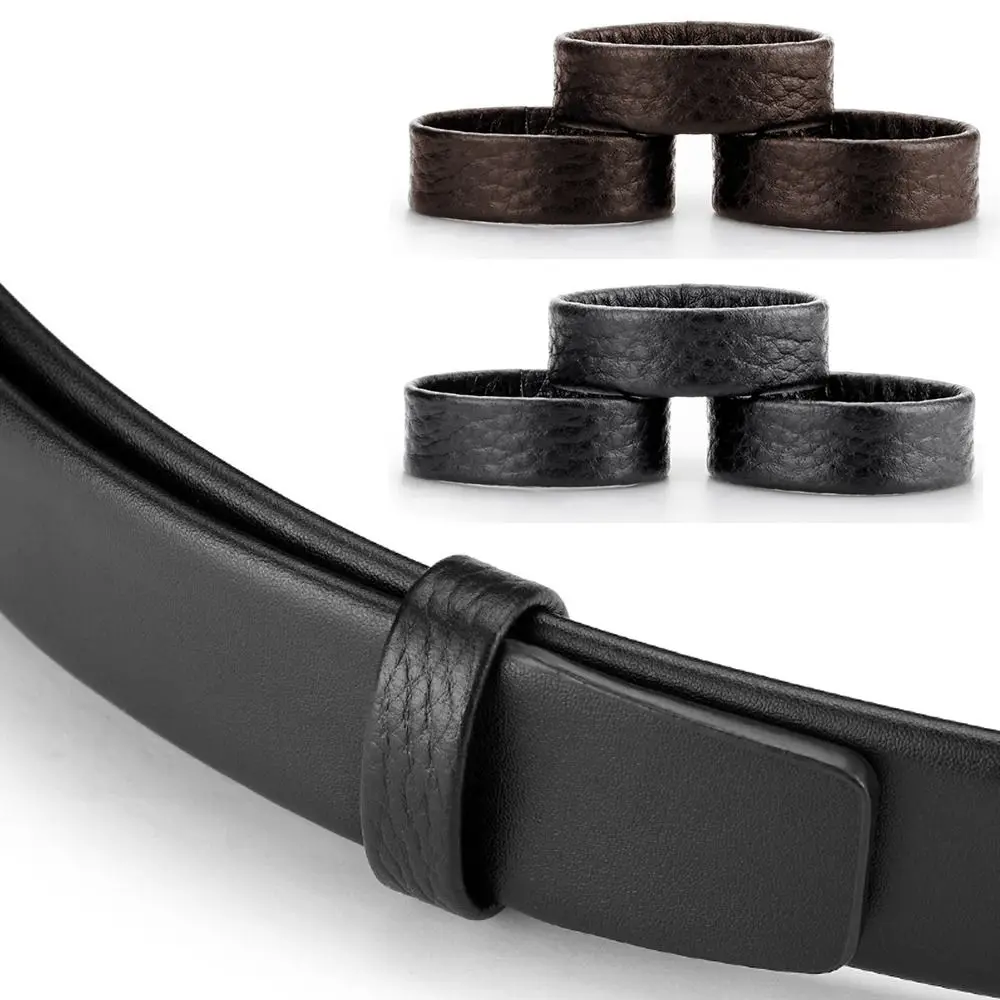 Uniwersalny męski pasek ze skóry naturalnej bydlęcej, pierścień do samodzielnego wykonania, delikatny pasek do talii, okrągły pasek, akcesoria do paska z oczkami.