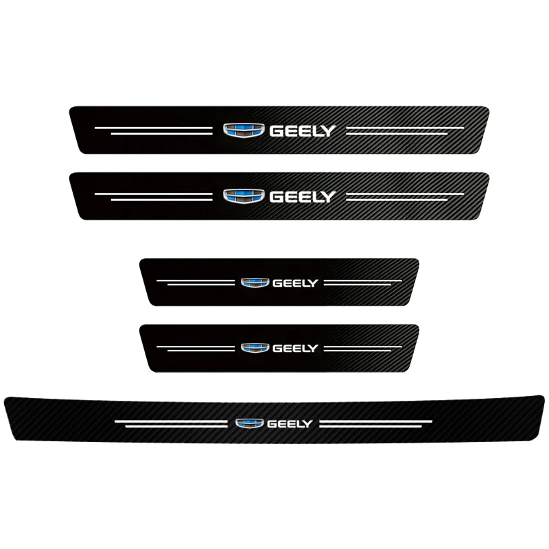 Car Door Carbon Fiber Sill Protector Stickers Accessories For Geely Geometry C Coolray GX3 LC Panda Emgrand X7 EC7 Tugella