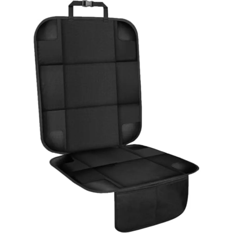 

Защитный чехол для детского автокресла 600D, водонепроницаемый, с толстой подкладкой, нескользящей основой и 2 сетчатыми карманами для хранения, цвет: черный