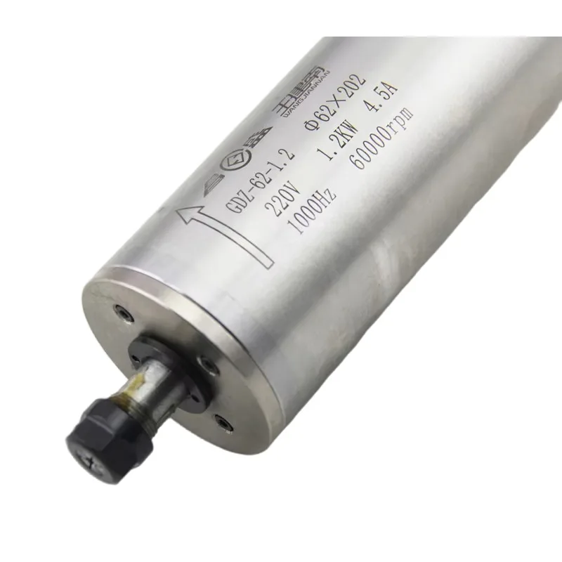 

GDZ-series 62mm 1.2kw Round Water Cooled High Speed CNC Spindle Motor For Metal Carving CNC Router