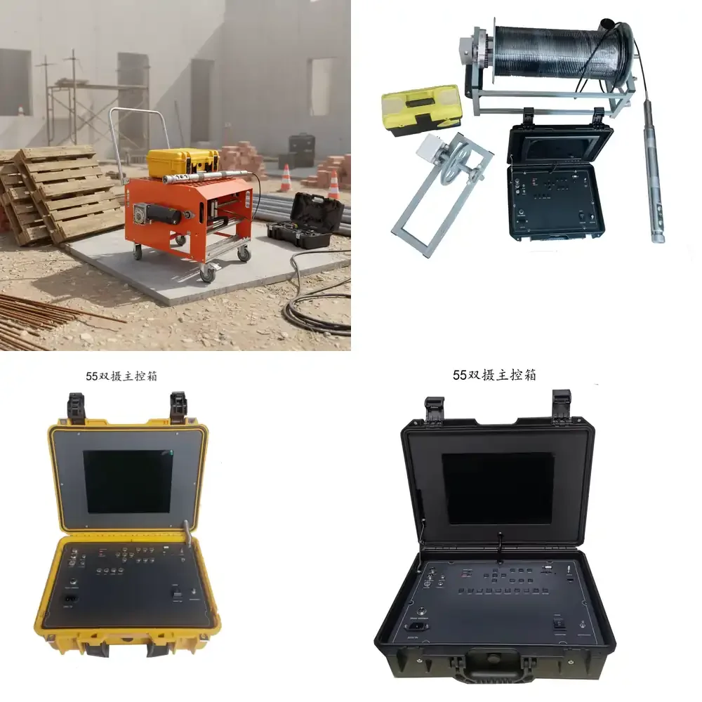 YIMI 360 Degree Rotating Borehole Water Well Inspection CCD Sensor Two-Way Audio Waterproof Stainless Steel Probe 300m