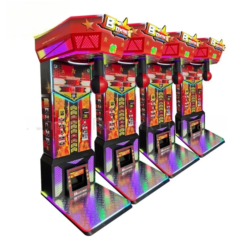 Electronic Boxing Strength Test Game Machine Coin Operated Equipment For Game Centers Amusement Parks