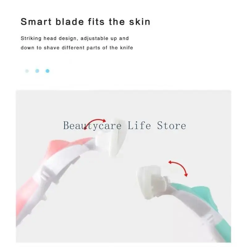 652C Womens 6 Layer Blade for Head Shaving for Razor with Non-Slip Handle 4 Replacement Cartridge Refills Hair Removal Tools - view 4
