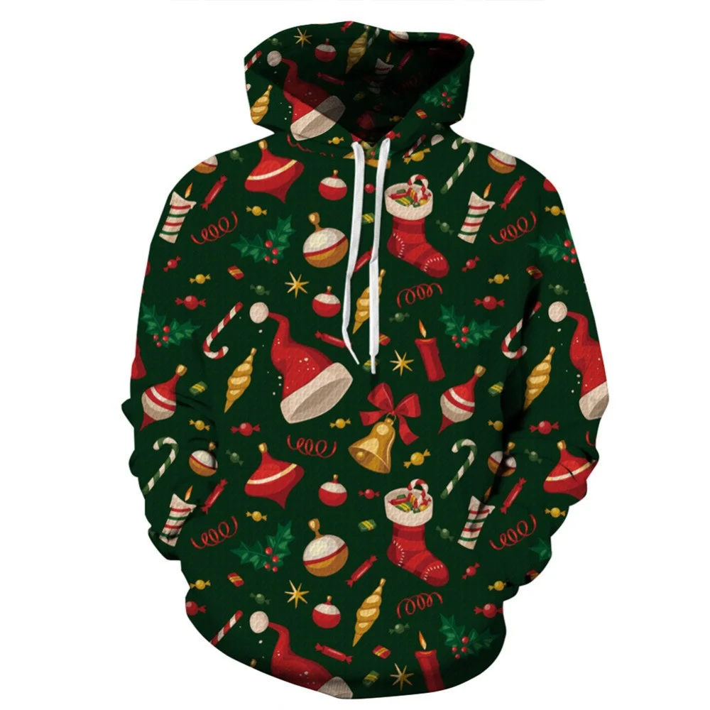 Men's casual and comfortable hooded sweatshirts suitable for autumn and winter Christmas men's personalized fashion hoodies 2024