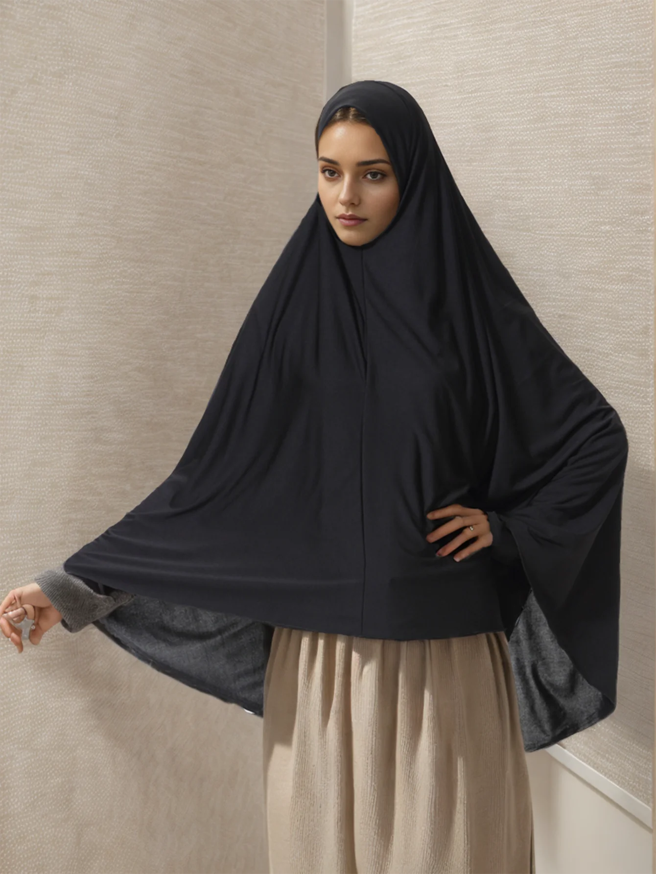 Laven-Hijab de cânhamo para mulheres, xale muçulmano, lenço monocromático, lenço muçulmano, novo, 130x95cm