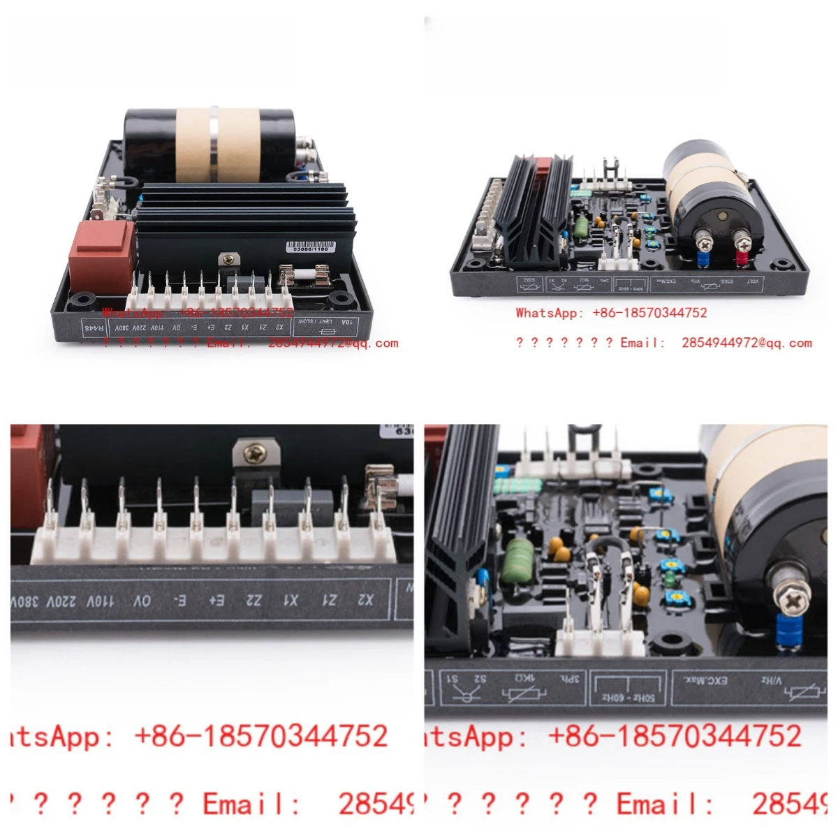 Régulateur de tension de générateur, régulateur de tension automatique à excitation sans balais haute puissance R448R449