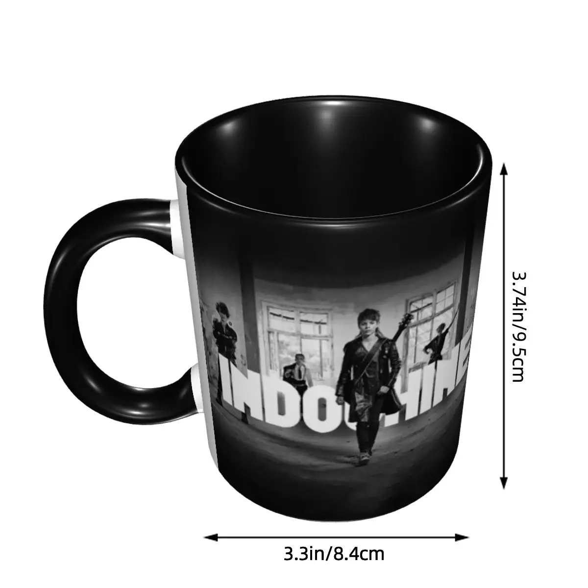 Grab It Fast Pop Rock Band Logo Mug Personalized Indochine French Rock Band Coffee Ceramic Mug Creative Present