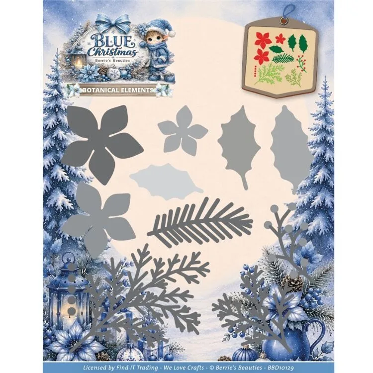 Blue Christmas Winter Serenity craft metal cutting dies mold strips sheet scrapbook paper craft knife mold blade punch stencils view 4