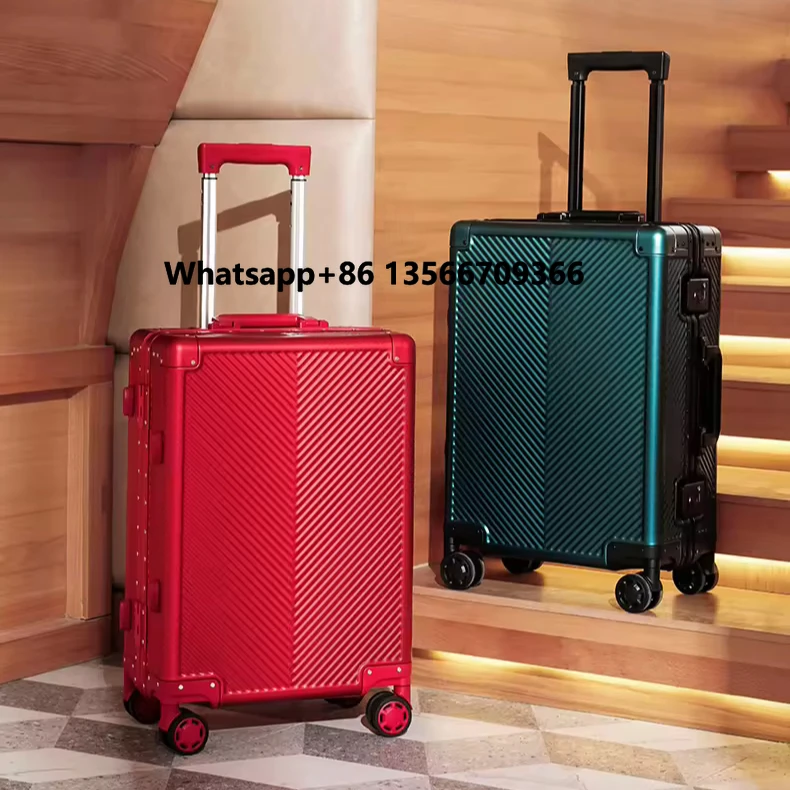 Maleta Estuche rígido de aluminio Trolley Bolsa de equipaje Maleta de mano Maleta de cabina de aluminio