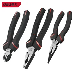 Deli 1/3 Pcs Universal Diagonal Pliers Set Multipurpose Needle Nose Pliers Hardware Tools Electrician Portable Wire Cutters