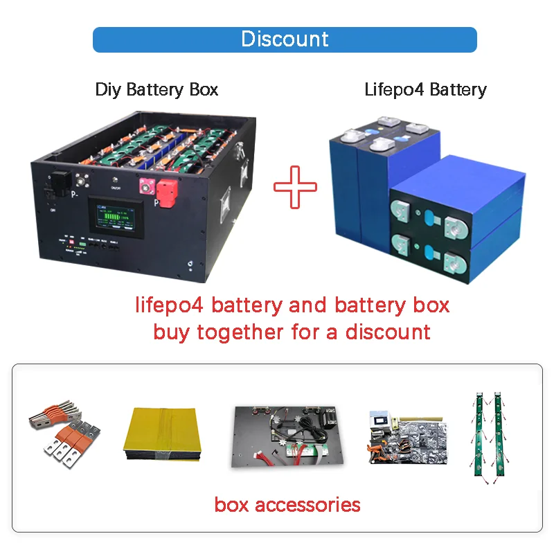 YIXIANG Customized 16pcs 48V 280Ah 304Ah With JK 200A BMS  Empty Diy Kit Box Lifepo4 Solar Energy Storage Battery