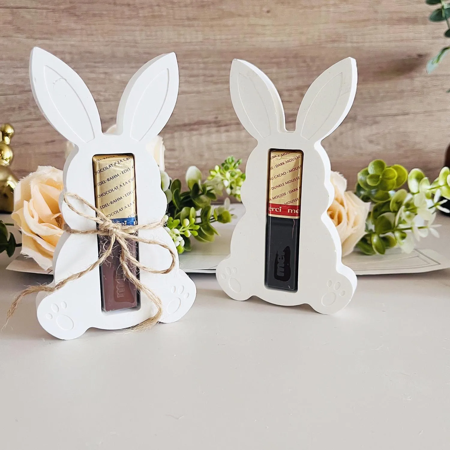 Bunny Chocolate Bar Holder Molds Easter Chocolate Bar Money Holder Cash Money Gift Box Silicone Mold Easter Bunny Casting Molds