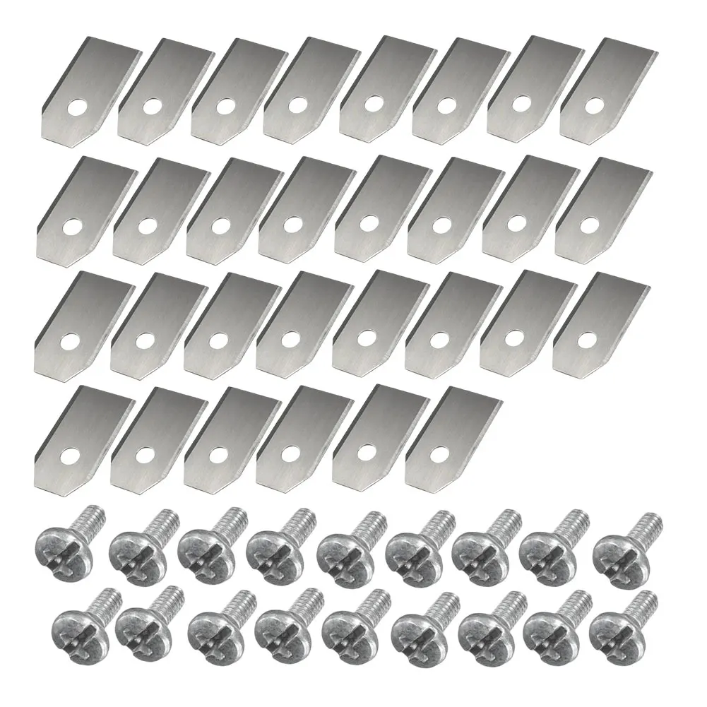 

30PCS Stainless Steel Lawn Mower Cutting Blades Set Mowing Machine Blades 0.7 MM Sharp for Husqvarna Automower/Gardena Lawnmower