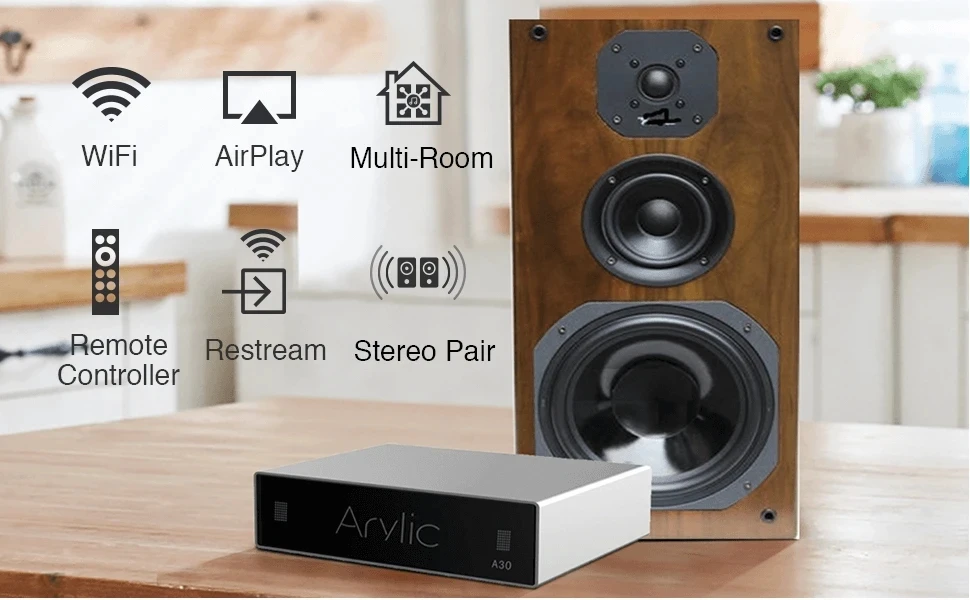 NewA50 Home WiFi and BT Music Receiver Multiroom Wireless Home Automation Amplifier Module