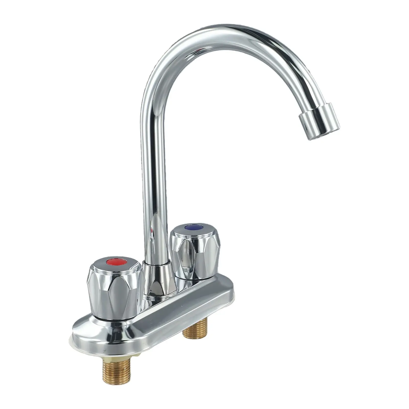 

Элегантный смеситель для раковины с двумя ручками, настольный, с двумя отверстиями, для комфортного мытья рук