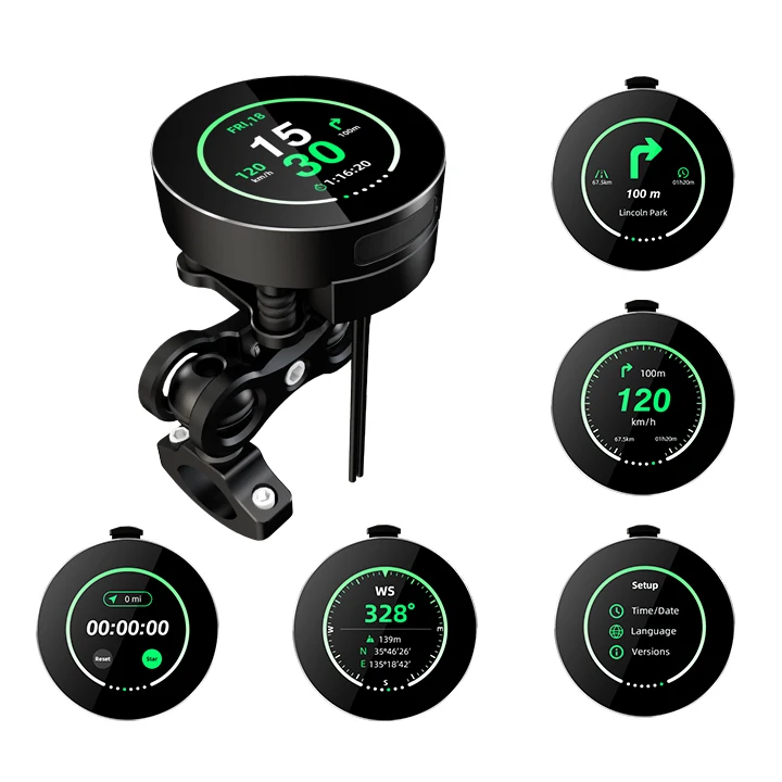 

EKIY Round Motorcycle Display Screen Removable wifi/Bluetooth 5.0 Navigation Round GPS Speed Display Dashboard IP67 Waterproof