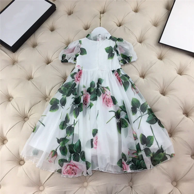 2024 kids girls floral dress princess dresses clothes ball gown 90-160 Childrens formal attire kids ceremonial clothes