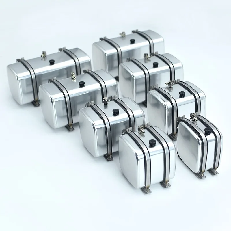 1 Uds modelo de simulación de coche Metal CNC tanque de combustible de aceite hidráulico para 1/14 Tamiya RC camión coche SCANIA R620 VOLVO ACTROS 3363 MAN