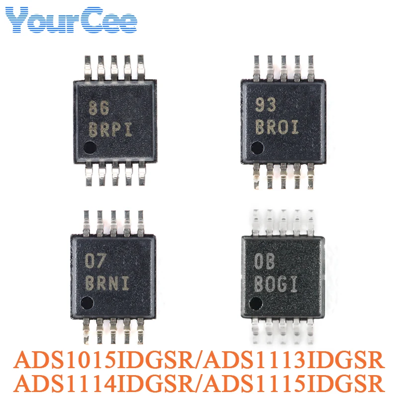 ADS1115IDGSR ADS1015IDGSR ADS1113IDGSR ADS1114IDGSR ADS1015IDGS ADS1015 VSSOP-10 16-bitowy układ ADC SMD IC ADS1118IDGSR ADS8688I