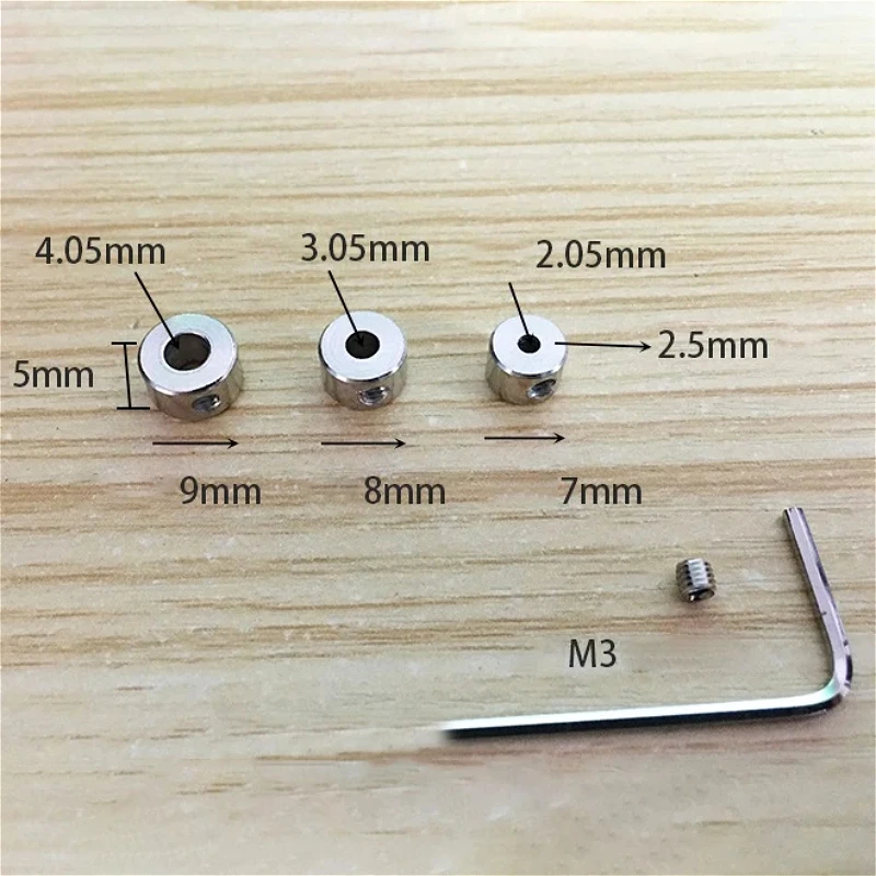 ID 2mm 3mm 4mm 5mm 6mm 7mm 8mm 10mm 12mm Metal Shaft Clamping Sleeve Wheel Lock Collar Shaft Axle Bushing for RC Model Parts DIY