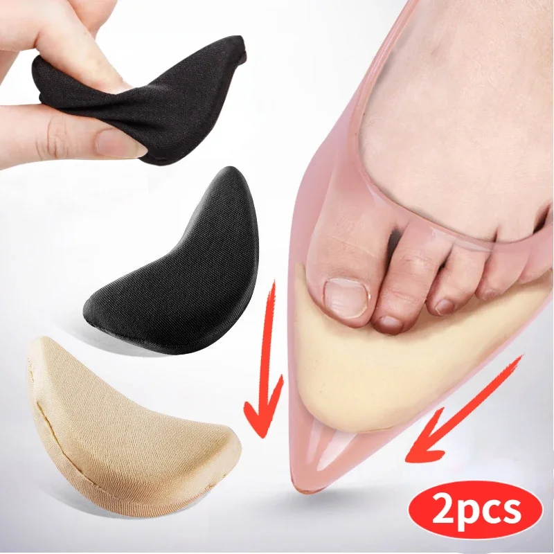 Sponge Forefoot Insert Pads Women Pain Relief High Heel Insole Adjustment  Reduce Shoes Size Protector Forefoot Toe Plug Cushion