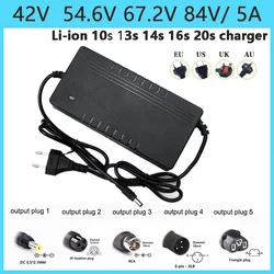 36V 48V 52V 60V 72V 2A 3A 5A 10S 13S 16S 20S Li-ion Battery Charger 42V 54.6V 58.8V 67.2V 84V 2A 3A 5A Intelligent Fast Charger