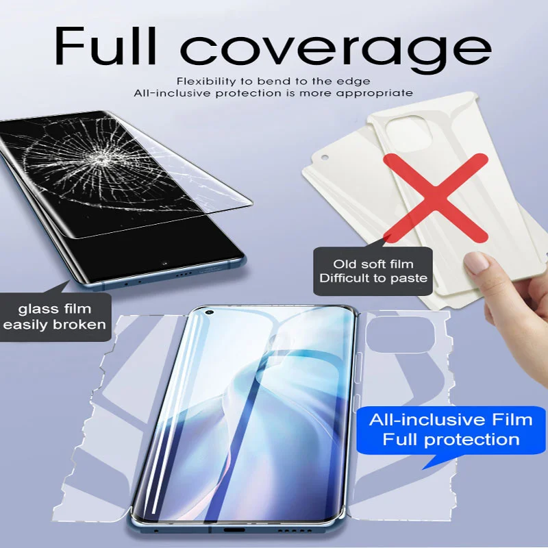 4PCS 360 Full Body Front Back Hydrgel Film For OnePlus 12 11 10 9 Pro 9rt 8T Ace 2 Pro Clear Butterfly Screen Protector Film