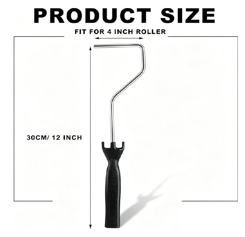 4 Inch Paint Roller Brush Set With Steel Wire Handle For Detail Painting Cutting Walls DIY Home Improvement Hardware Tools