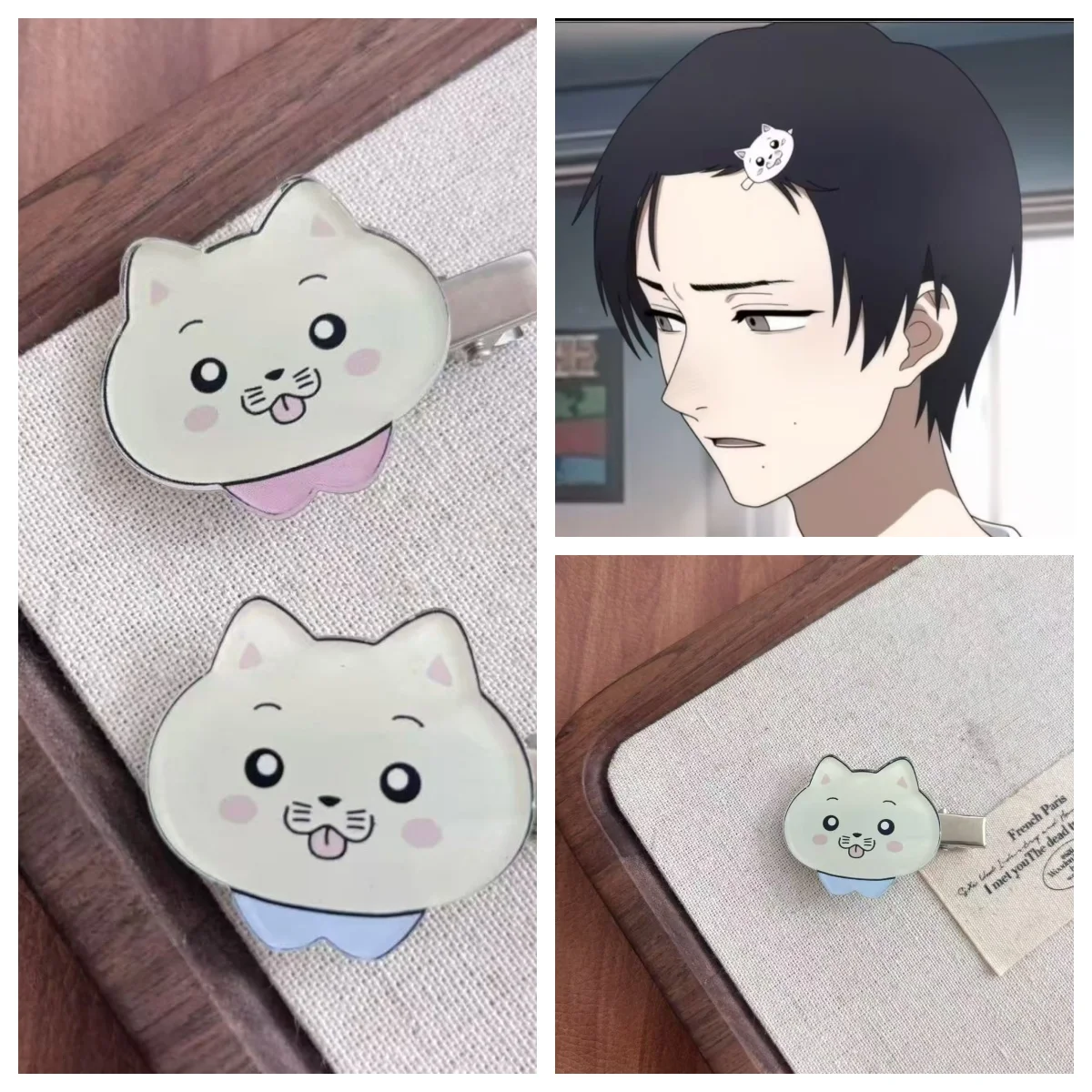 Anime L'estate Hikaru Died Tsujinaka Yoshiki Personaggio Cosplay Tornante Kawaii Gatto Hairclip Gioielli Accessori per capelli Regalo Prop