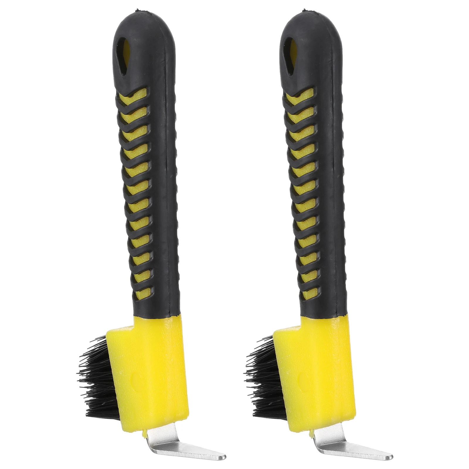 

2PCS Horse Hoof Pick Brush Combo Stainless Steel Durable Comfort Grip Handle Grooming Tool for Cleaning Horses Hooves Mud