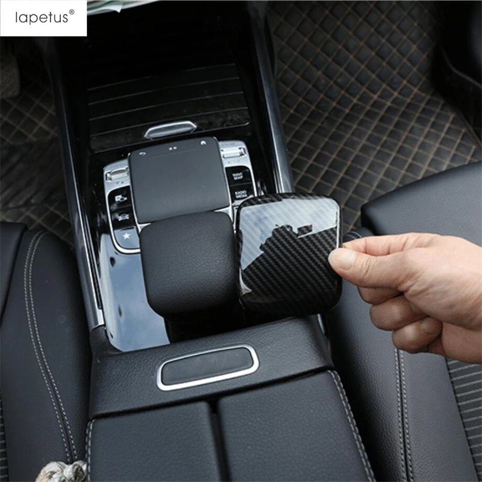 

For Mercedes Benz B GLA GLB Class W247 H247 X247 Car Center Console Gear Shift Head Knob Cover Trim ABS Carbon Fiber Accessories