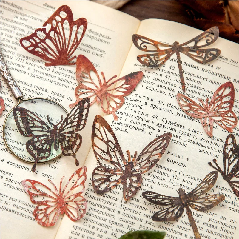 Journamm 10 Pcs Retro Time Gear Sticker Washi Paper Collage Junk Journal DIY Scrapbooking Supplies Decor  Sticker