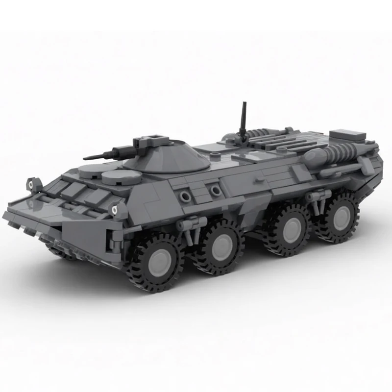 448 pièces Modèle de char militaire BTRMOC-80 Échelle 1:45 MOC Blocs de construction modulaires personnalisables Technologie populaire DIY Jouet de festival Cadeau