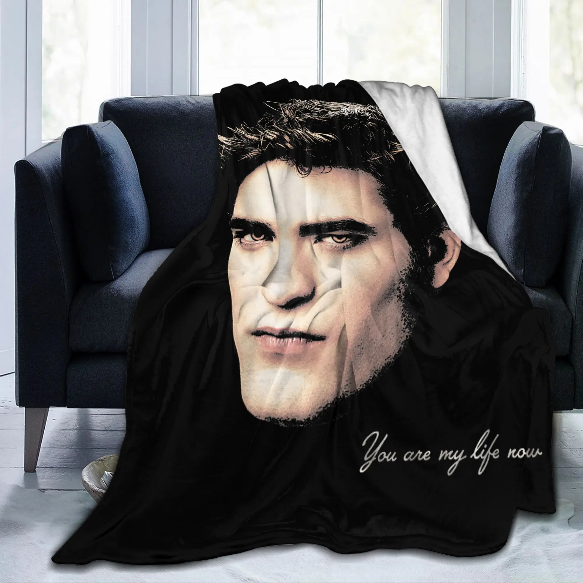Twilights Vampire Edward Cullen Blankets Romance Movie Bedding Throw Blanket Rug Piece Portable Airplane Travel Multifunction