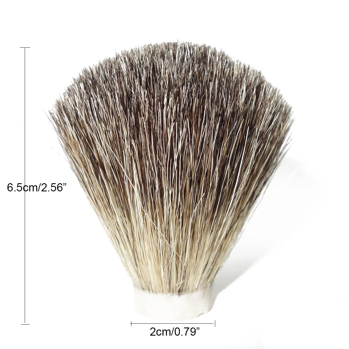 20mm Natural Pure Soft Badger Hair Bulb Style Knot for Shaving Brush Handle