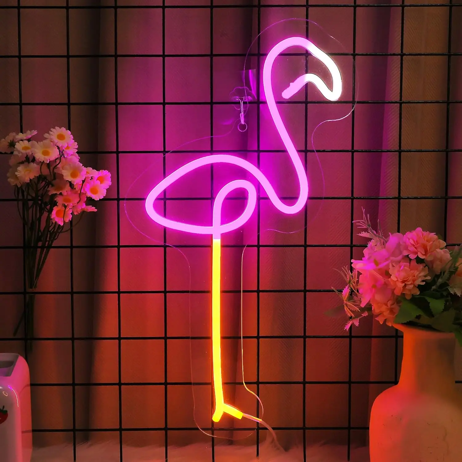 Letrero de neón de flamenco, luz LED USB para el hogar, Patio, Bar, restaurantes, tiendas, Club, sala de juegos, decoración de dormitorio, regalo personalizado