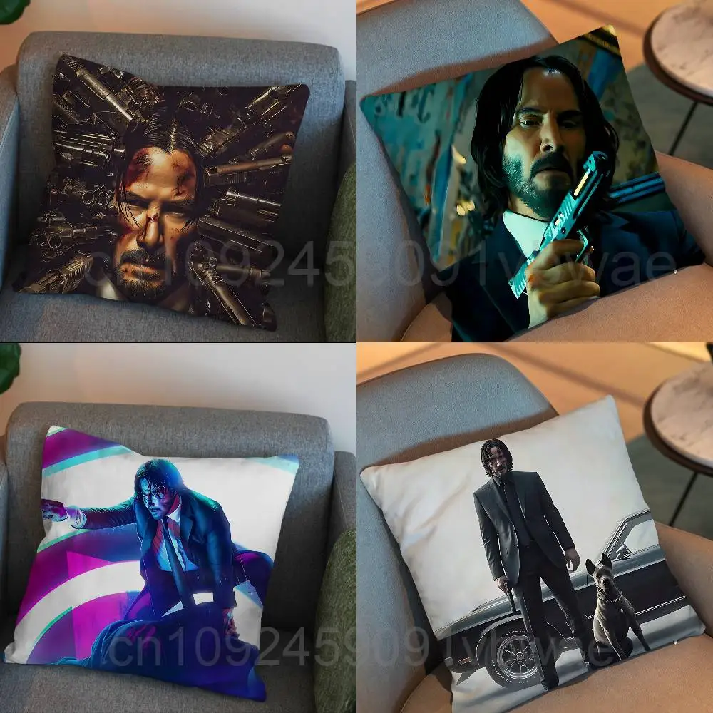 Super Agent John Wick   room decor para regalar pillow cover living room sofa cushion cover bedroom room bed pillow cover