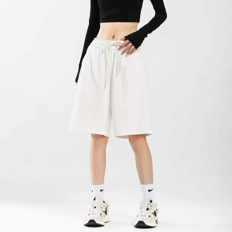 

Sports shorts summer thin style American solid color basic style five quarter pants trendy brand versatile casual pants